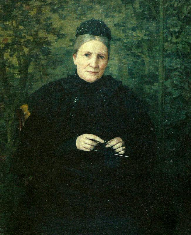 johan krouthen portratt av konstnarens mor oil painting image